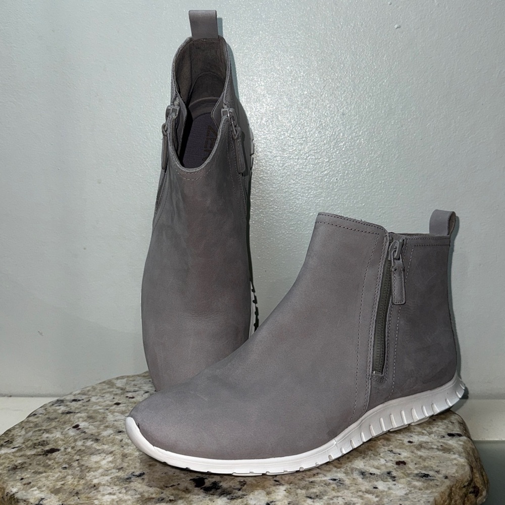 Cole Haan Women Zerogrand Side Zip Gray Waterproof Lightweight Ankle Boot 8.5 B - Picture 16 of 16